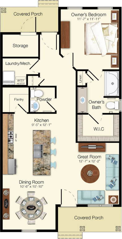1 Bedroom Floor Plan