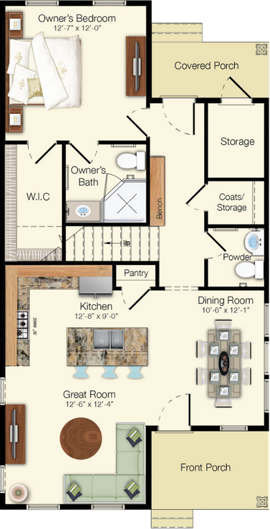V3 3 Bedroom Floor Plan Level 1