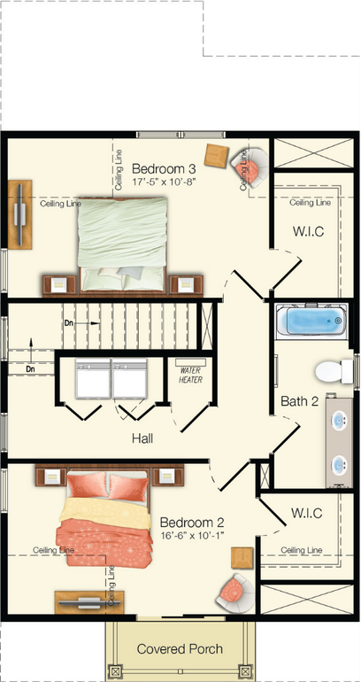 V3 3 Bedroom Floor Plan Level 2